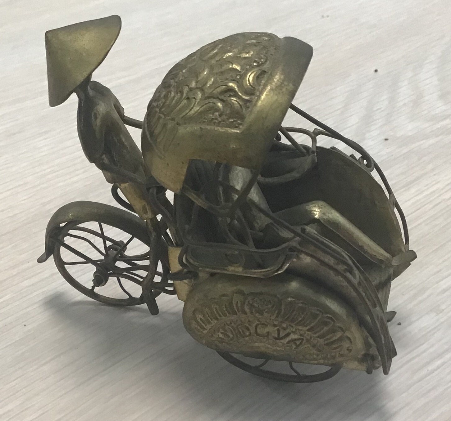 Antique Brass Rickshaw Figure - Etsy