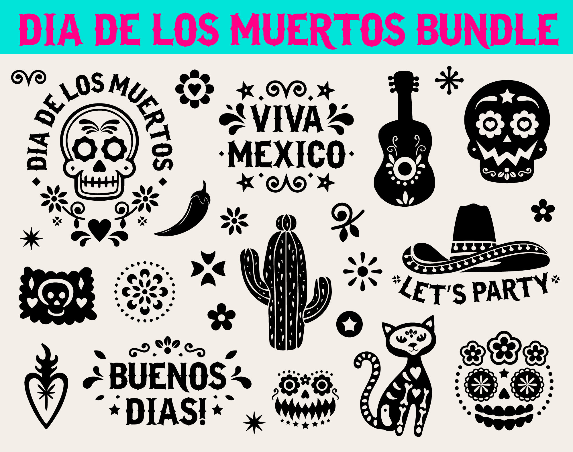 Dia De Los Muertos SVG Files Digital Download Proud Mexican - Etsy Canada
