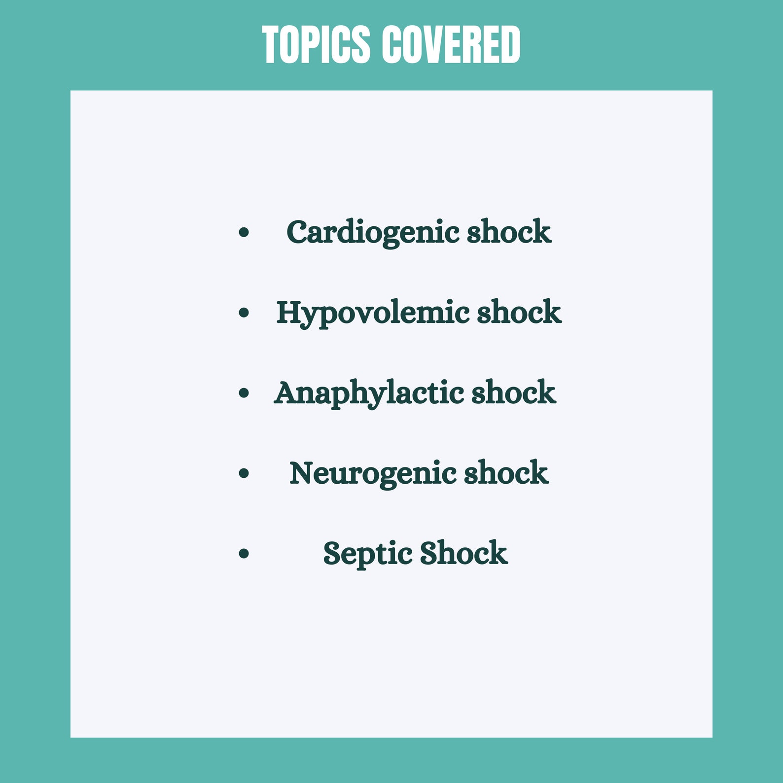 Shock Types of Shock Medsurg Nursing Study Guide Notes 6 Etsy