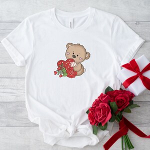 Valentine Shirt,  Valentine bear Tee, Valentines Day Tee,  My Valentine T-shirt bear, Valentines dayT-shirt, T- shirt for Valentines day