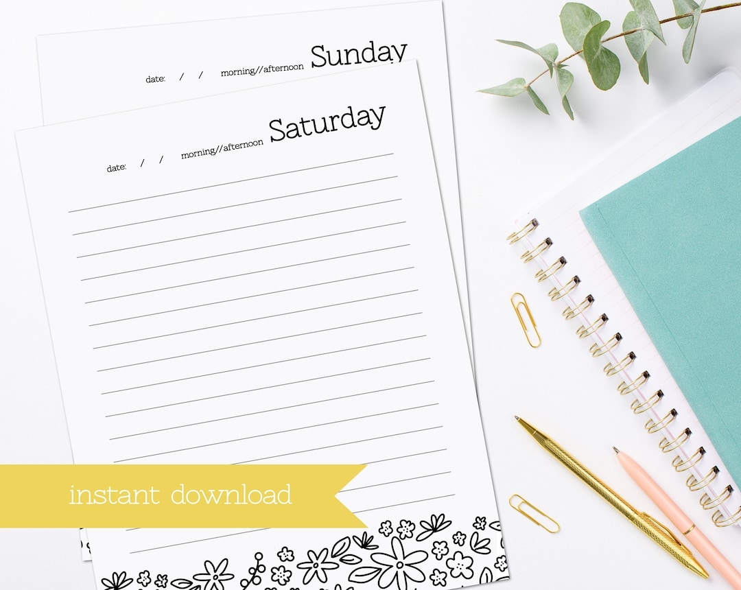 Printable LDS General Conference Notes Page Sunday and Saturday