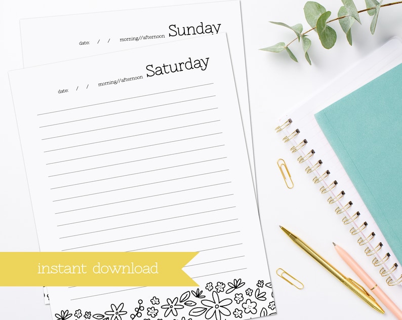 Printable LDS General Conference Notes Page Sunday and Saturday