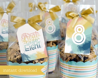 Great To Be 8 Favor Tags - Baptism Gift Bag, LDS Primary (Instant Download)
