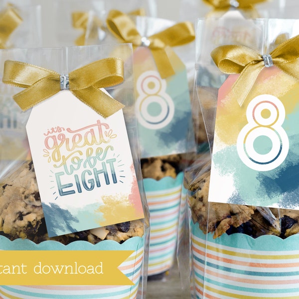 Great To Be 8 Favor Tag - Baptism Preview Printable Gift Bag Tag - LDS Primary Ideas - Instant Download