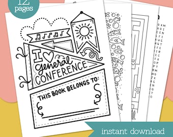 General Conference Activity Packet - LDS Primary Coloring Pages - Printable