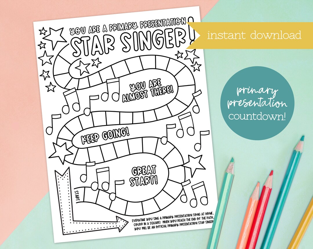 Primary Presentation Printable - Countdown Practice Coloring Page ...