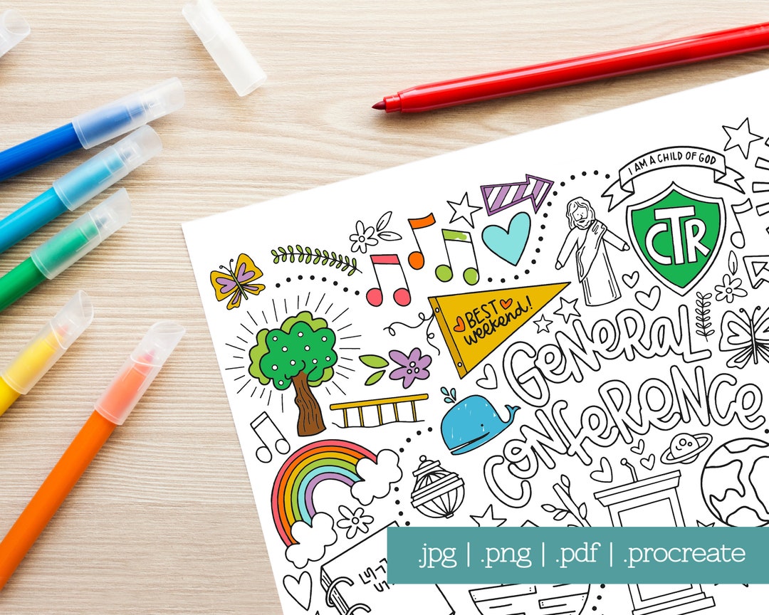 General Conference Coloring Page - LDS Primary Activity Printable