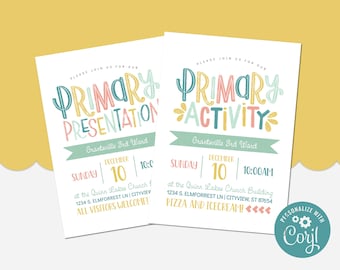 Primary Program & Primary Activity Invitation Template - Instant Download