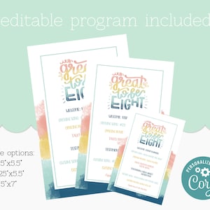 It's Great to Be 8 Invitation and Program - Editable LDS Primary ...