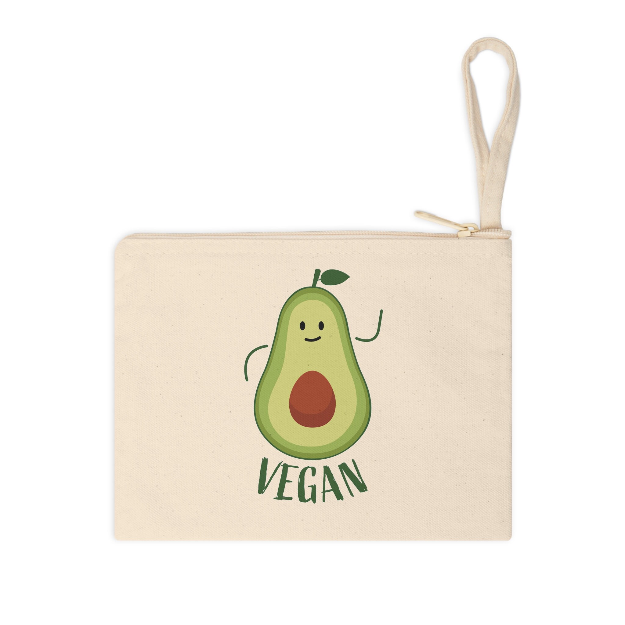 Vegan Avocado Accessory Pouch With Zipper - 100 Percent