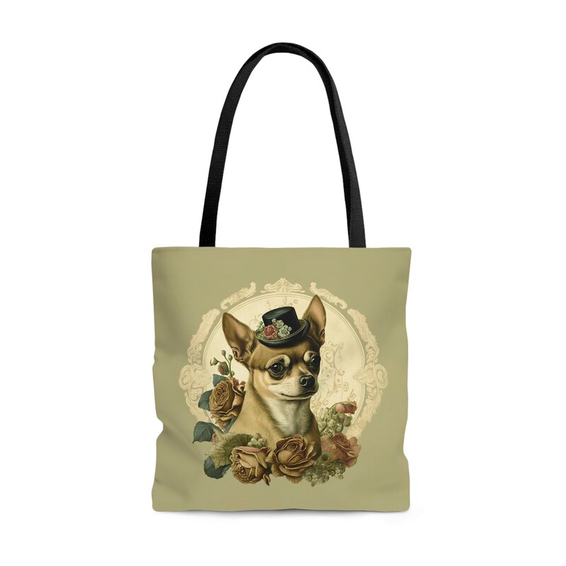 Chihuahua Pattern Purse Leather Tote Bag