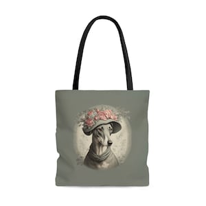 Windhund / Whippet Hund - Einkaufstasche / Einkaufstasche / Reisetasche - Vintage Look