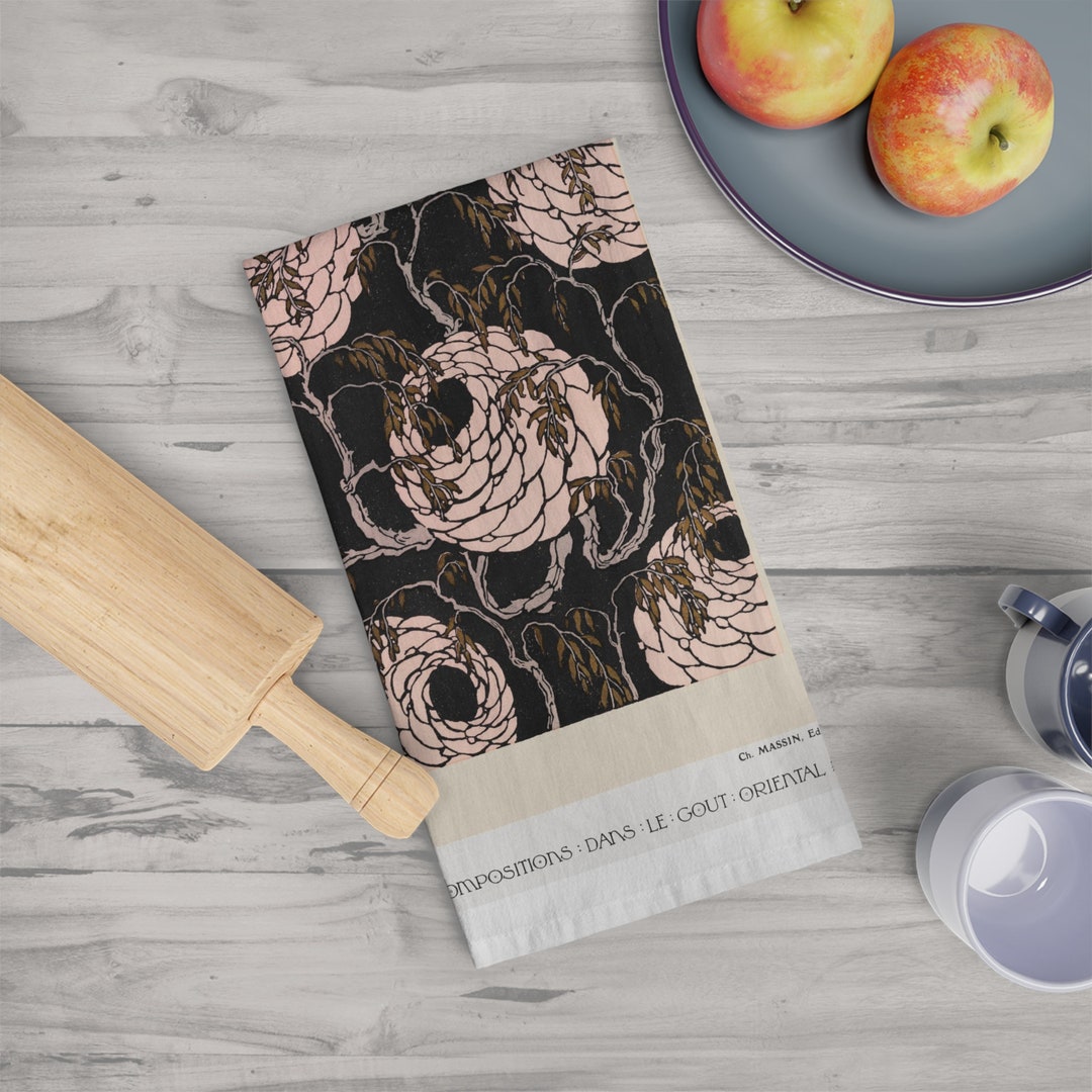 Tea Towel / Kitchen Towel Art Deco Design Etsy