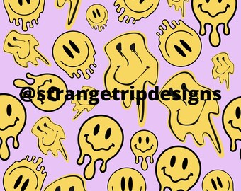 Trippy Smiley Face Etsy Canada