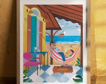 Tropical print | Kid's room print and art | Caribbean
