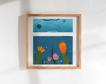 Look up | Print | sky print | Wall decor | Nursery Print | Nursery Wall Art | God print