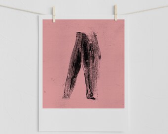 My pants | Print making | Print | Black & white print  |  Wall decor