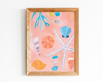 Ocean Playroom Print | Corals | Shell art print I Nursery Print | Nursery Wall Art I Under the sea art