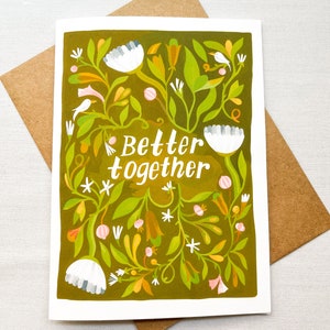 Tarjeta de felicitación Better Together / Tarjeta de felicitación inspiradora de pareja / Tarjeta motivacional Better Together I Tarjeta de San Valentín