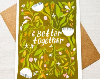 Better Together greeting card | Couple Inspirational Greeting Card | Better Together Motivational Card I Saint Valentine card