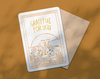 Adorable Frog Postcard Delights I Frog Themed Birthday card  - Unique birthday cards - Toad greetings cards.