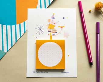 Artsy sticky note I Stationary I Colorful sticky note I Note pad I Sticky note I Orange sticky note I Illustration sticky note I