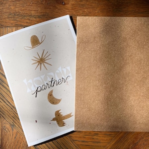 Howdy partner card I Western Greeting Card I  Cowboy Theme I Rustic Country Stationery for Any Occasion