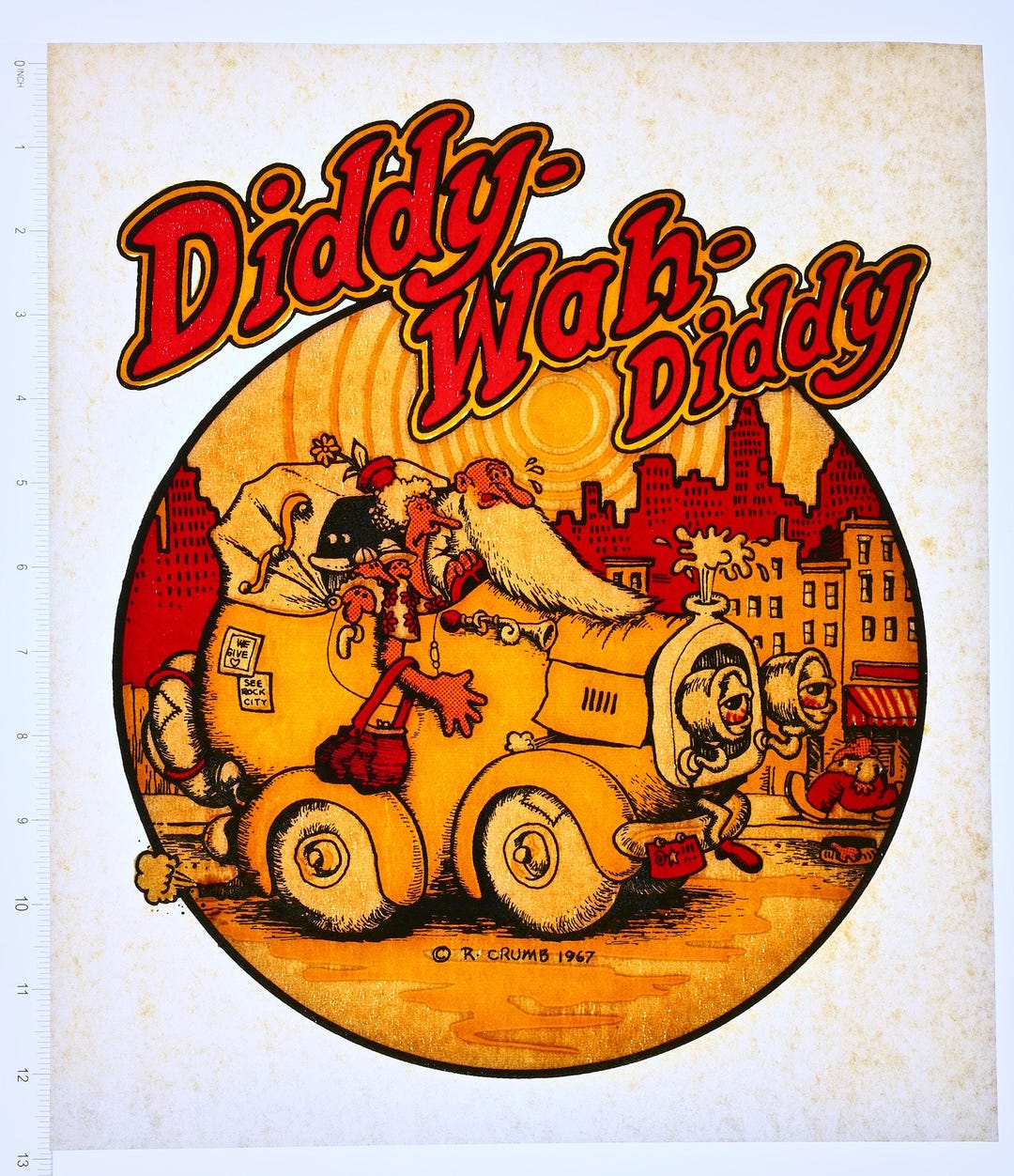 Kwkd VINTAGE 1970s Heat Transfer - Diddy Wah Diddy R Crumb 1967 - Etsy