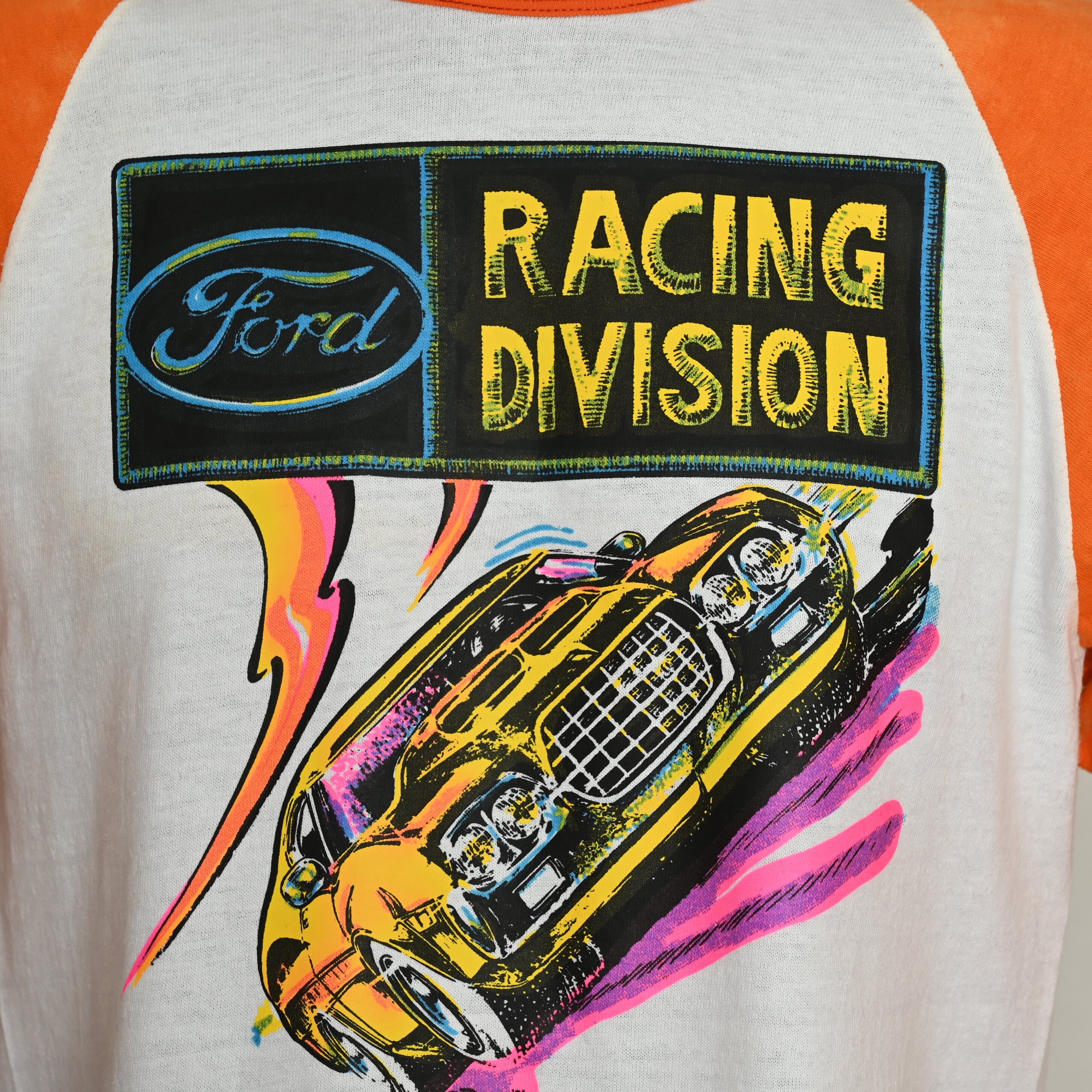 Vintage Ford off shoulder graphic top