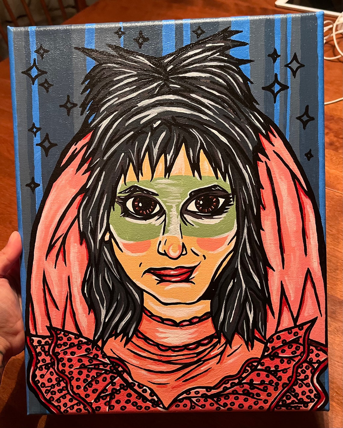 Lydia Deetz Acrylic Painting Etsy