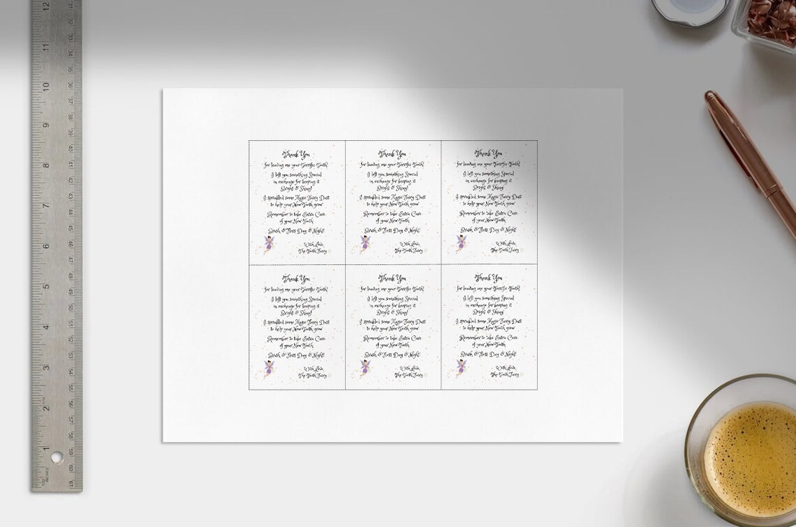 Printable Tooth Fairy Note Mini Tooth Fairy Letter Instant - Etsy