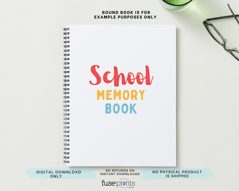 Printable School Memory Book School Year Questionnaire Kids Keepsake Journal DIY Kids Memory Box