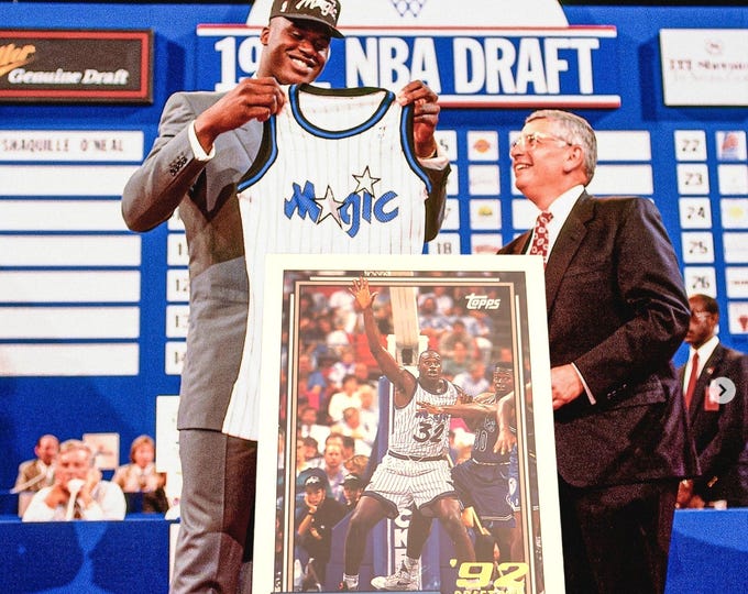 Featured listing image: Shaq Rookie Basketball Card, Orlando Magic, Trading Card, Collectible, Rookie Card