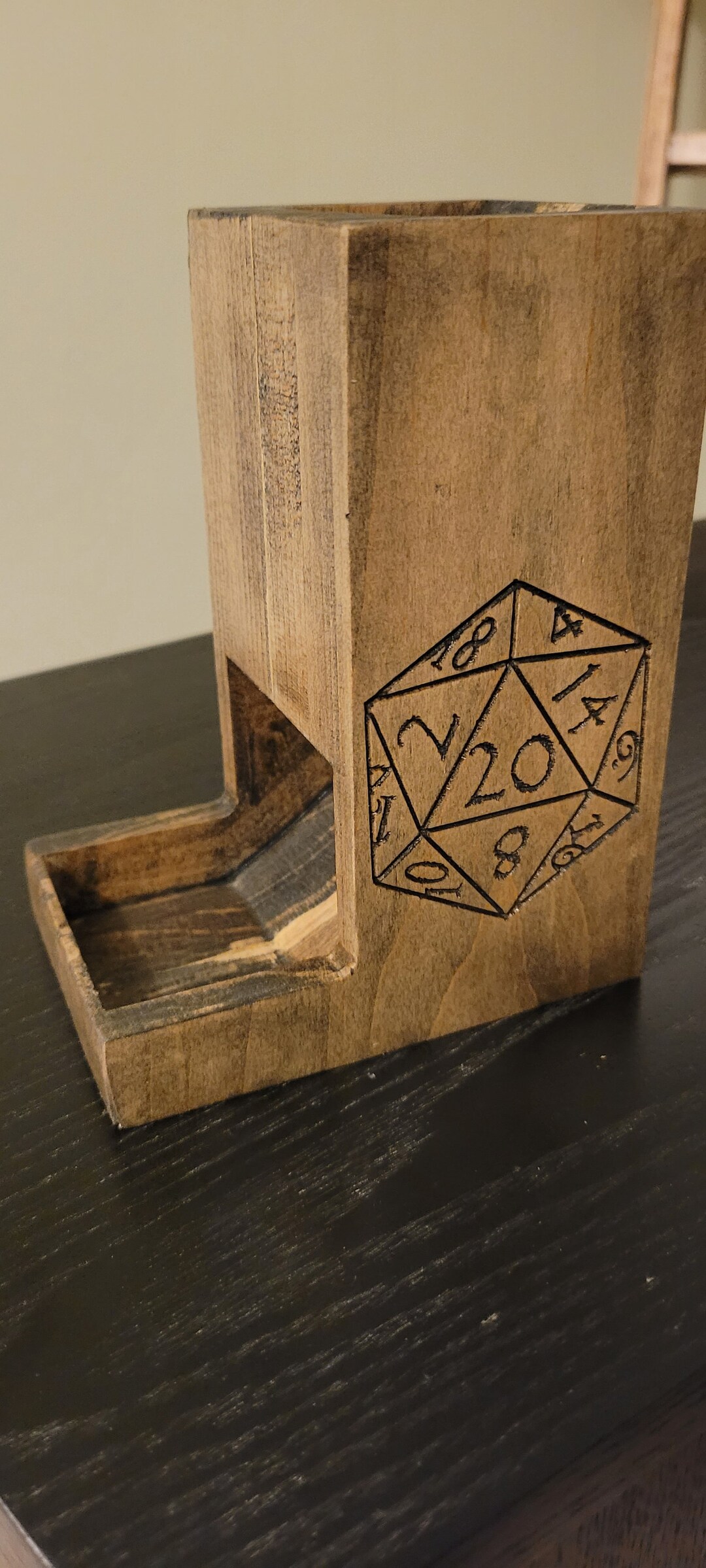 Custom Wooden Dice Tower Etsy