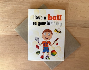 Have a ball on your birthday card| Children's cancer charity fundraising