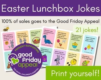 Good Friday Appeal Easter Lunchbox Jokes | Printable Download | 21 jokes for kids