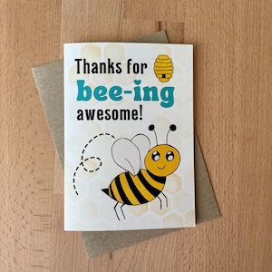 Bee Thank You Card | Children's cancer charity card