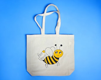 Bee Brave tote bag | Calico bag by Novalie