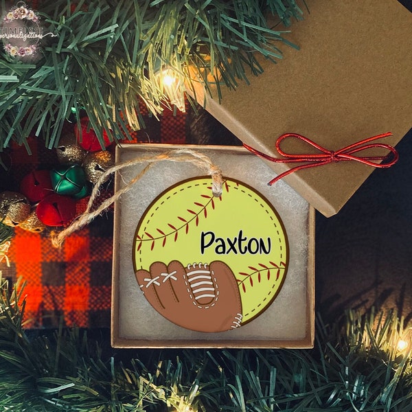 Softball Ornament | Christmas Ornament | Keepsake | Gift