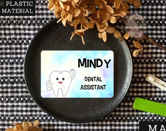 Dental Name Tag | Dental Assistant Name Tag | Hygienist Name Tag | Personalized Name Tag | Name Pin | Name Badge | Dentist