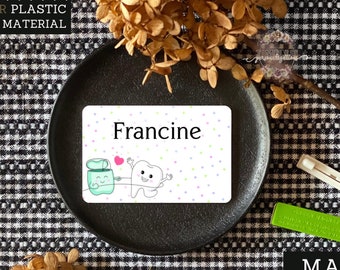 Dental Name Tag | Dental Assistant Name Tag | Hygienist Name Tag | Personalized Name Tag | Name Pin | Name Badge | Dentist