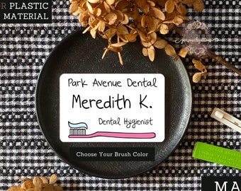 Dental Name Tag | Dental Assistant Name Tag | Hygienist Name Tag | Personalized Name Tag | Name Pin | Name Badge | Dentist
