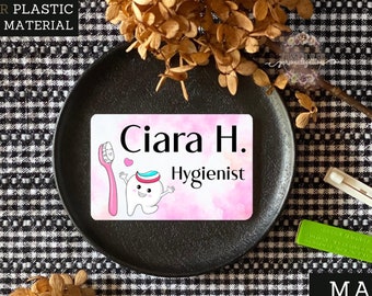 Dental Name Tag | Dental Assistant Name Tag | Hygienist Name Tag | Personalized Name Tag | Name Pin | Name Badge | Dentist