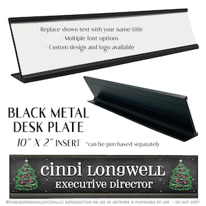 Personalized Desk Plate | Desk Sign | Custom Work Plate | Metal Name Plate
