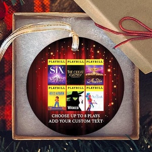 Broadway Ornament | Playbill Ornament | Theater Ornament | Musical Ornament | Play Ornament | Theater Gift | Broadway Gift