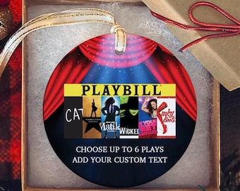 Broadway Ornament | Playbill Ornament | Theater Ornament | Broadway Gift | Musical Ornament | Play Ornament | Show Ornament | Theater Gift