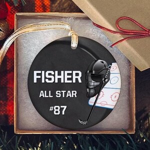 ornement de hockey | Hockey | Cadeau de hockey | Ornement photo