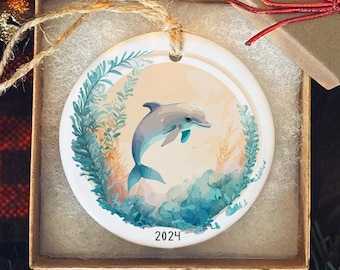 Dolphin Ornament | Sea Creature Ornament | Ocean Ornament | Under The Sea Ornament