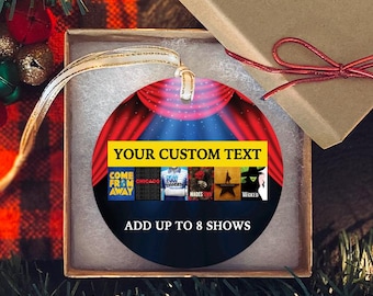 Broadway Play Cover Ornament | Musical Show Theater Ornament | Personalized Theatre Gift Keepsake