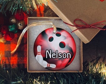 Bowling Ornament | Christmas Ornament | Personalized Ornament | Keepsake | Gift